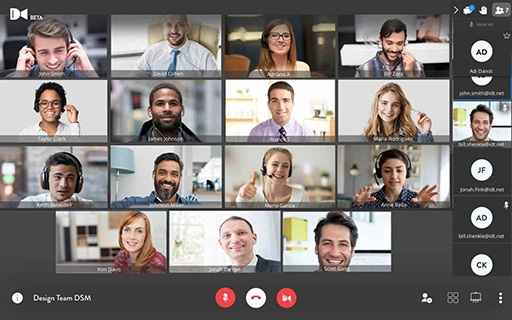 net2phone Huddle screen